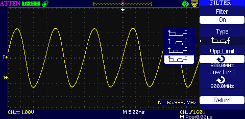 Atten ADS1102CML digital filter types