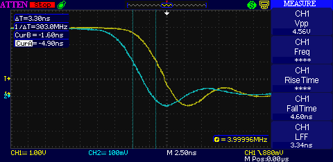 Atten ADS1102CML high frequency cursor measurement